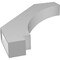 Ekena Millwork 3 1/2-in. W x 22-in. D x 26-in. H Imperial Architectural Grade PVC Knee Brace BRCP035X22X26IMP - alternate 2